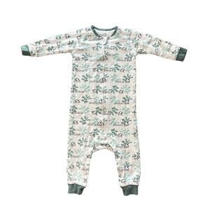 Nest Designs Organic Cotton Long Sleep Sleep Suit Size L/100 2.5T-4T Quail